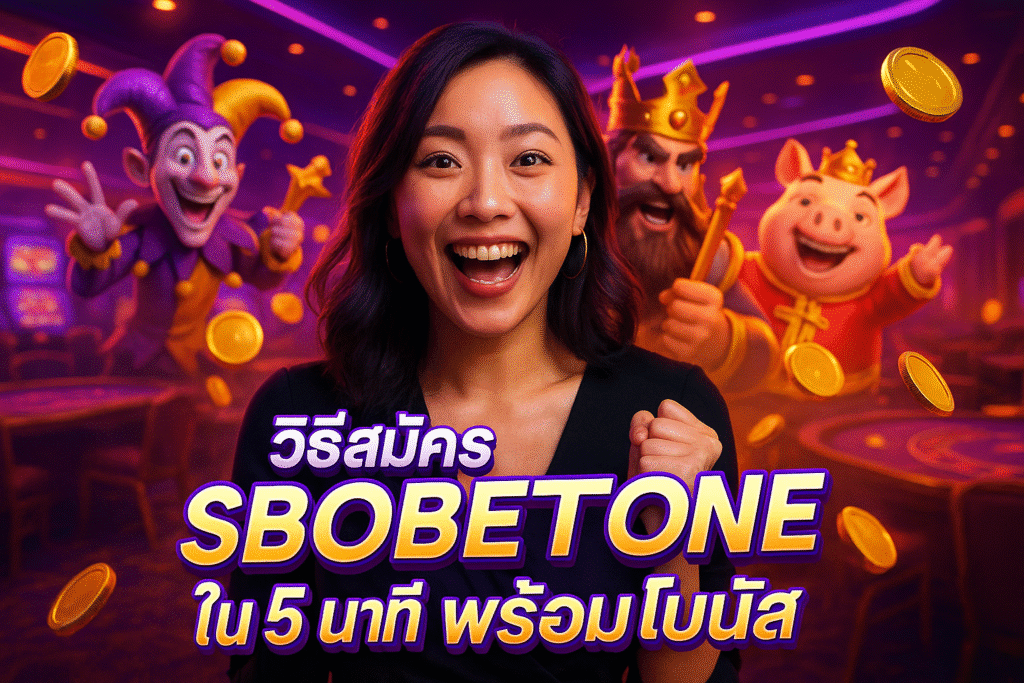 วิธีสมัคร SBOBETONE ใน 5 นาที พร้อมโบนัส